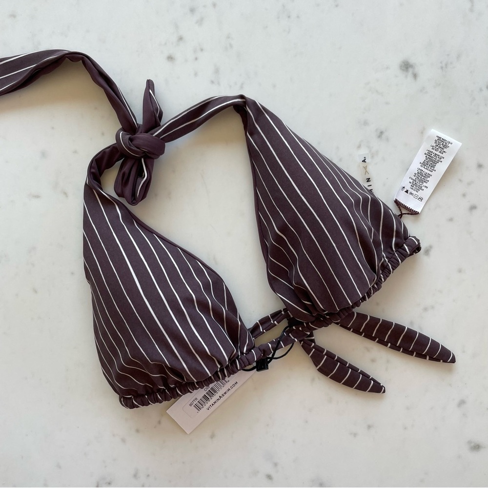 NWT Vitamin A Bikini Top in Cigar